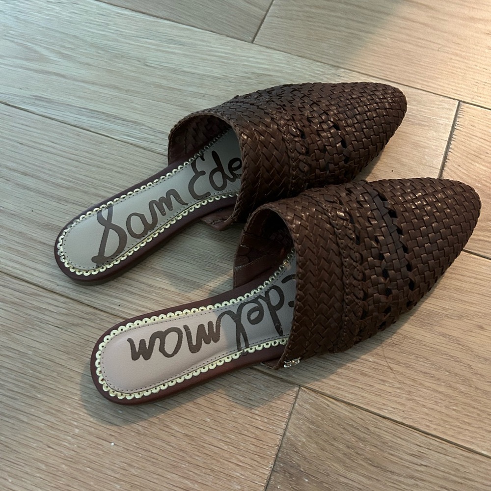 Dark brown Sam Edelman mules